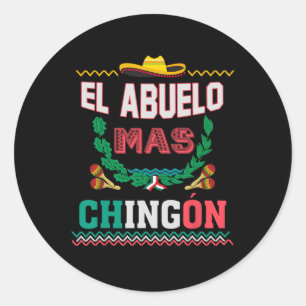 Adesivo Redondo Abuelo Mas Chingon Dia de os pais Abuelito Mexican