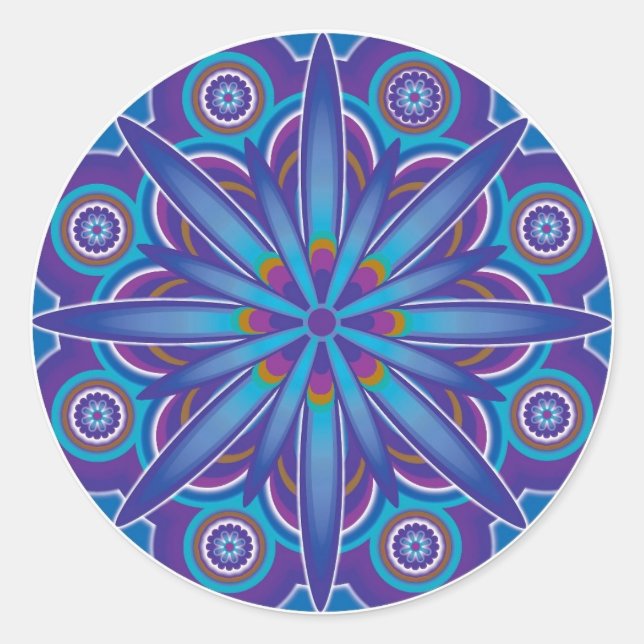 Adesivo Redondo Abundance Mandala Stickers (Frente)