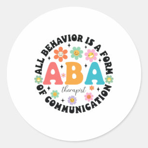 Adesivo Redondo Aby Therapist Behaviour Analyst Autism Therapy Rbt