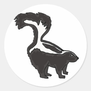 Adesivo Redondo AC- Engraçadinhos de Skunk Engraçado