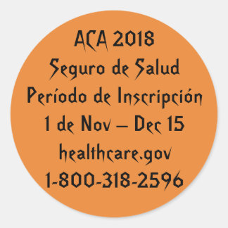 Adesivo Redondo ACA Período de Inscripción - Horror de Halloween
