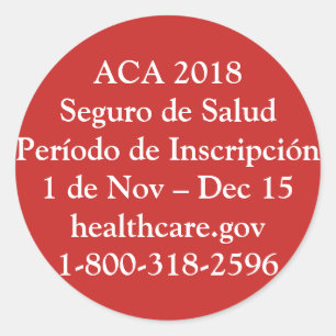 Adesivo Redondo ACA Período de Inscripción - Resistencia Roja