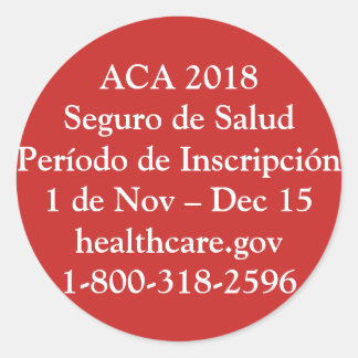 Adesivo Redondo ACA Período de Inscripción - Resistencia Roja