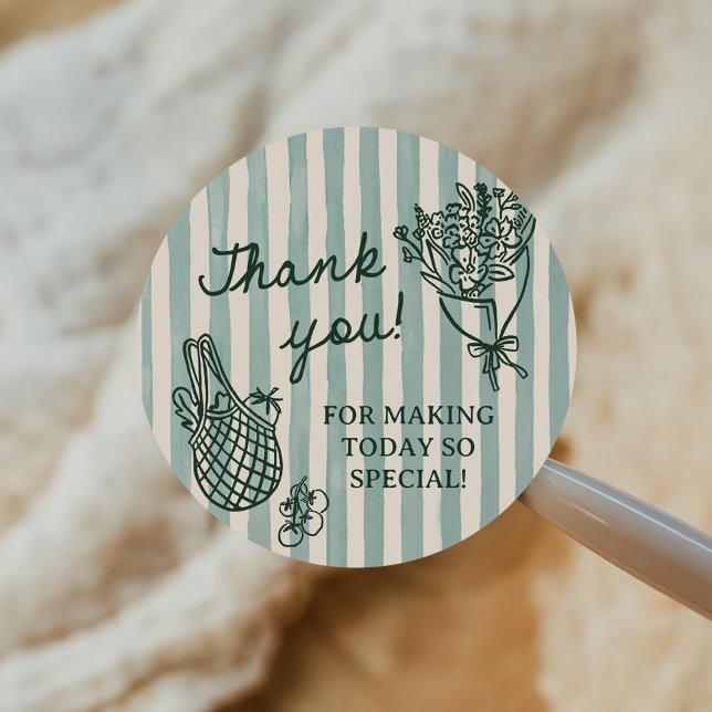 Adesivo Redondo Acabada de Chegar ao Mercado Chuveiro de Noiva Des (Criador carregado)