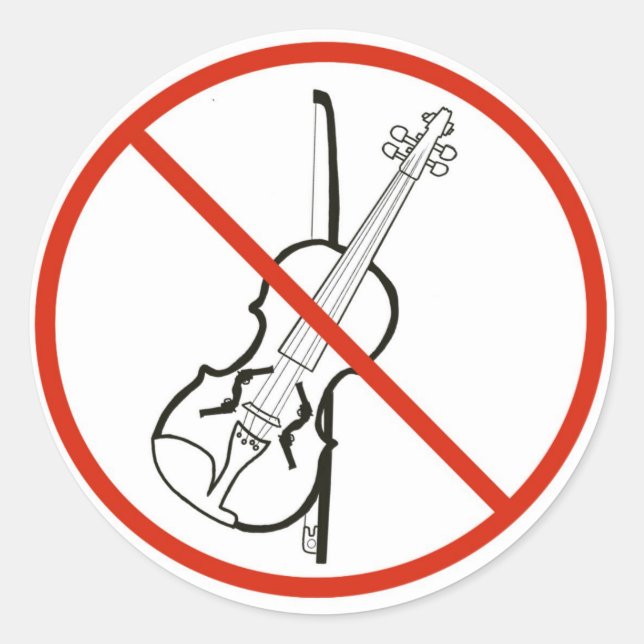 Adesivo Redondo acabar com a violência (Frente)