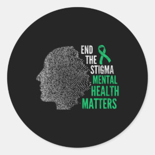 Adesivo Redondo Acabe Com O Stigma Mental Health S Mental Health A