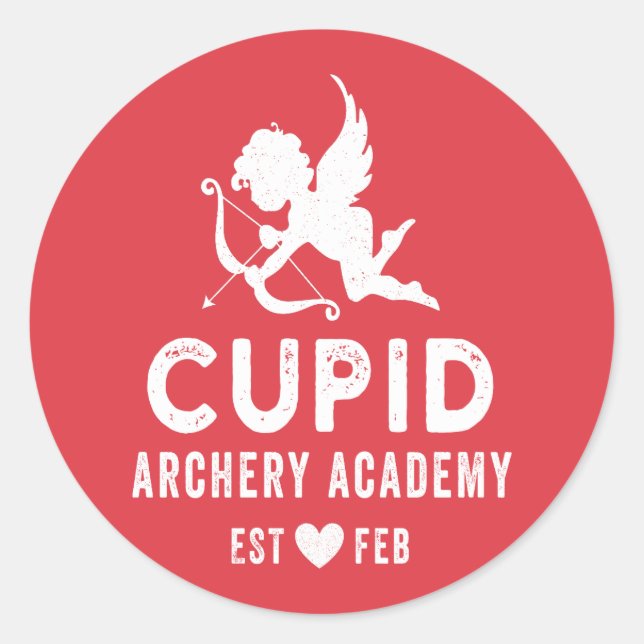 Adesivo Redondo Academia Cupid Archery (Frente)