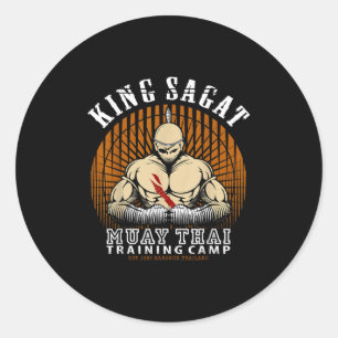 Adesivo Redondo Academia de Treinamento de Boxe Muay Thai - Câmera