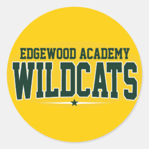 Adesivo Redondo Academia Edgewood; Wildcats