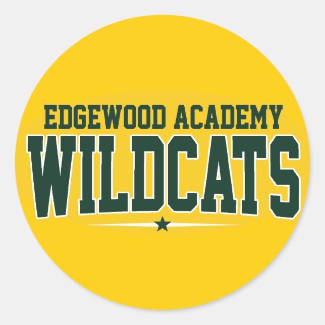 Adesivo Redondo Academia Edgewood; Wildcats (Frente)
