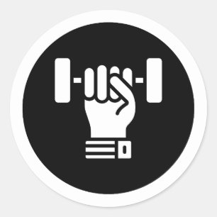 Adesivo Redondo Academia / Fitness Minimal suar agora brilhar de