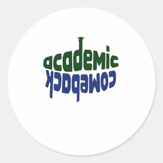 Adesivo Redondo Acadêmico Comeback Clássico (Frente)