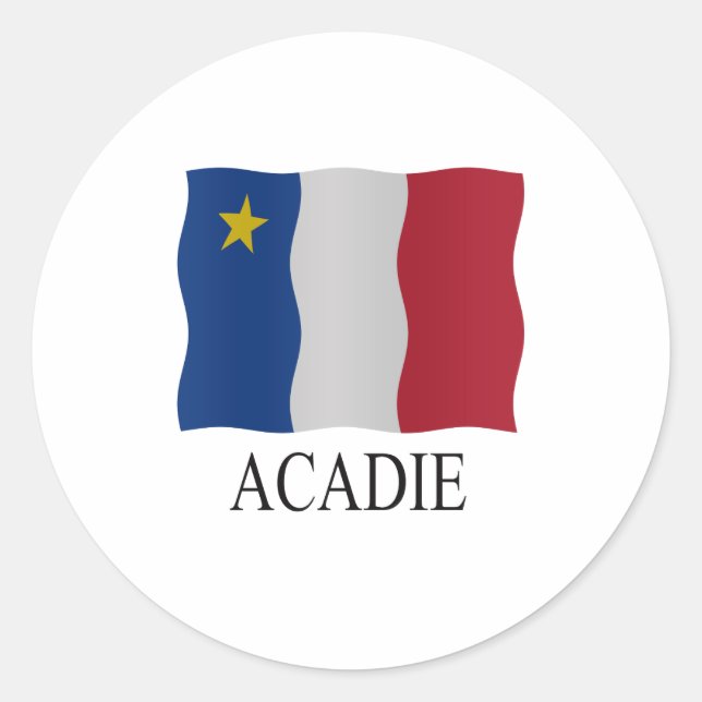 Adesivo Redondo Acadian flag (Frente)