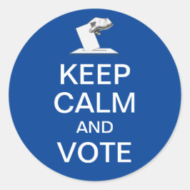 Adesivo Redondo Acalme-se e vote 2026