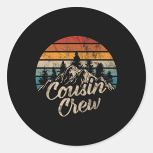 Adesivo Redondo Acampamento de Cousin Crew ao ar livre Acampamento