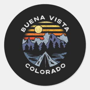 Adesivo Redondo Acampamento de Férias do Buena Vista Colorado