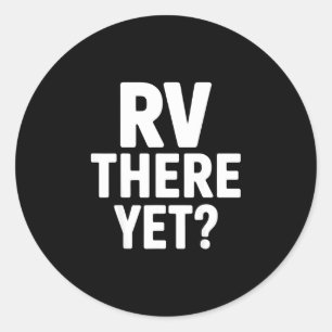 Adesivo Redondo Acampamento de Rv trailer rv ainda viagem de carro