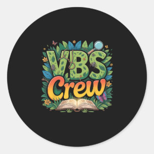 Adesivo Redondo Acampamento Juvenil Vbs Crew 2025 Insetos Amplific