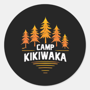 Adesivo Redondo Acampamento Kikiwaka Floresta Acampamento de Verão