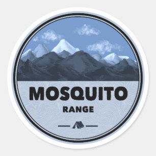 Adesivo Redondo Acampamento Mosquito Range Colorado