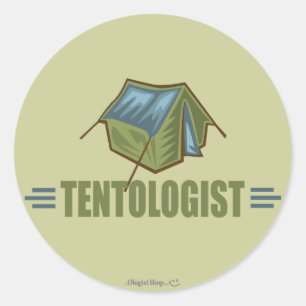 Adesivo Redondo Acampamento, Tent