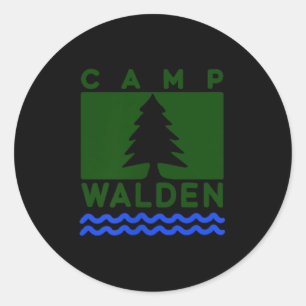 Adesivo Redondo Acampamento Walden, Meninas de acampamento de verã