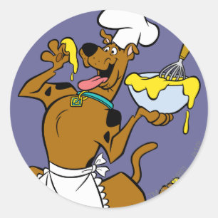 Adesivo Redondo Ação de Graças de Chef Scooby-Doo
