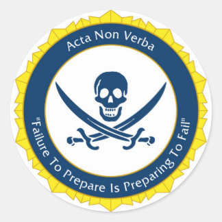 Adesivo Redondo Ação Não Palavras - Latim - Acta Non Verba