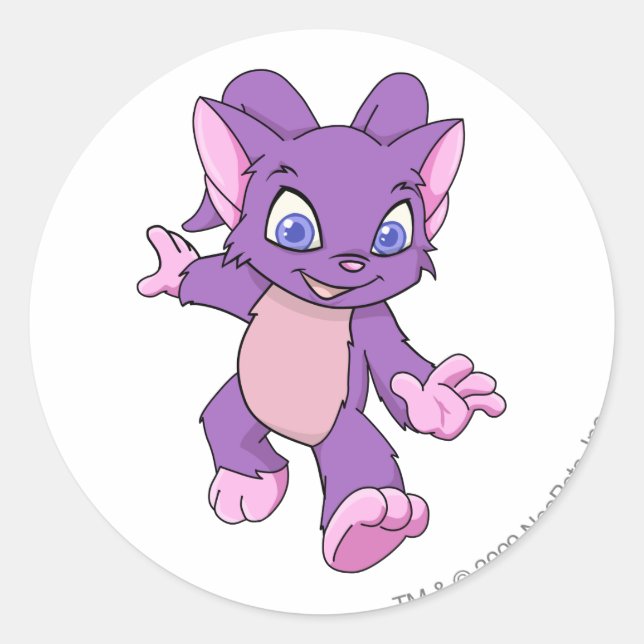 Adesivo Redondo Acara Purple (Frente)