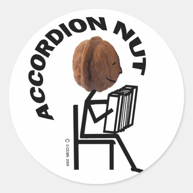Adesivo Redondo Accordion Nut (Frente)