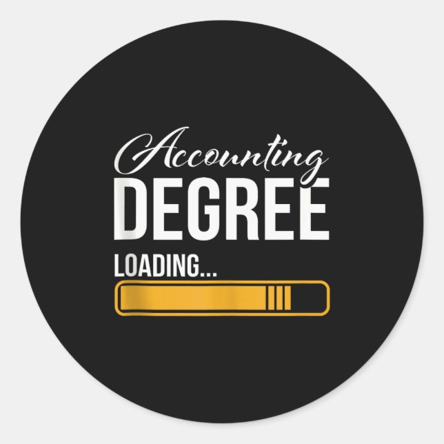 Adesivo Redondo Accounting Degree Loading Tax Consultant Accountan (Frente)