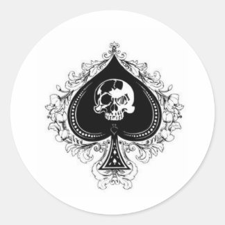 Adesivo Redondo ace_of_spades1