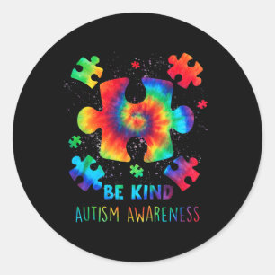 Adesivo Redondo Aceitação do Suporte de Consciência do Autismo ao