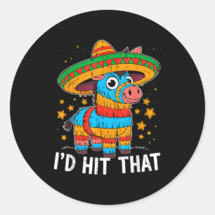 Adesivo Redondo Acerte nessa pinata cinco de maio celebração mexic