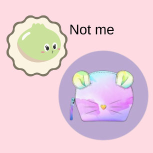 Adesivo Redondo Acessório da Festa de Bolsa Engraçada