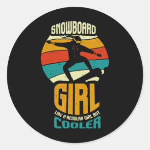 Adesivo Redondo Acessórios De Snowboard Para Raparigas E Mulheres