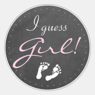 Adesivo Redondo Acho Que Menina