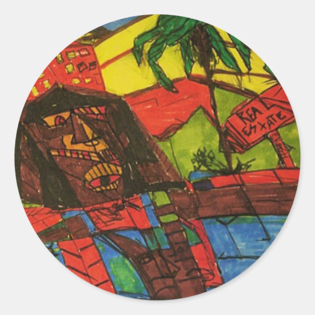 Adesivo Redondo acidente imobiliário (Frente)