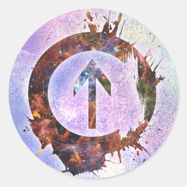 Adesivo Redondo Acima Da Influência (Frente)