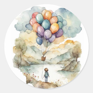 Adesivo Redondo Acima e Longe do Aniversário