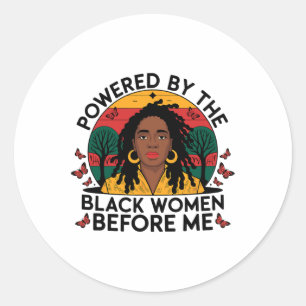 Adesivo Redondo Acionada Pela Mulher Negra Antes Da História Negra