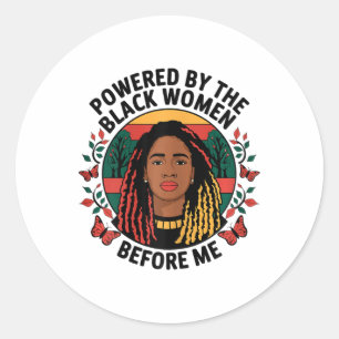 Adesivo Redondo Acionada Pela Mulher Negra Antes Da História Negra