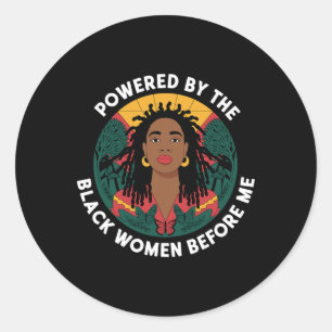 Adesivo Redondo Acionada Pela Mulher Negra Antes Da História Negra