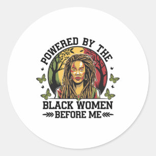 Adesivo Redondo Acionada Pela Mulher Negra Antes Da História Negra