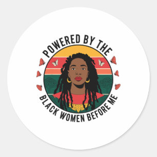 Adesivo Redondo Acionada Pela Mulher Negra Antes Da História Negra