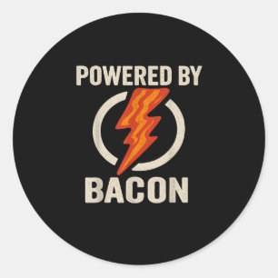 Adesivo Redondo Acionado Por Bacon Funny Meat Lover Churrasco Gril
