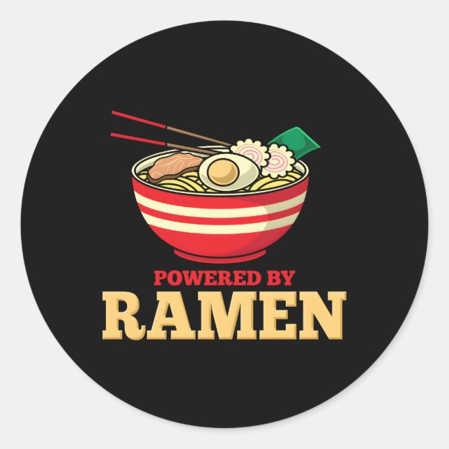 Adesivo Redondo Acionado Por Ra Japonês Anime Noodles (Frente)