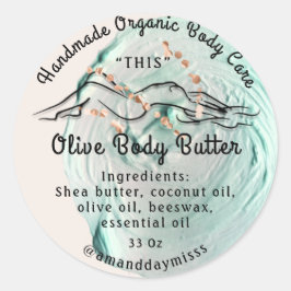 Adesivo Redondo Acondicionamento de Acondicionamento de Manteiga C