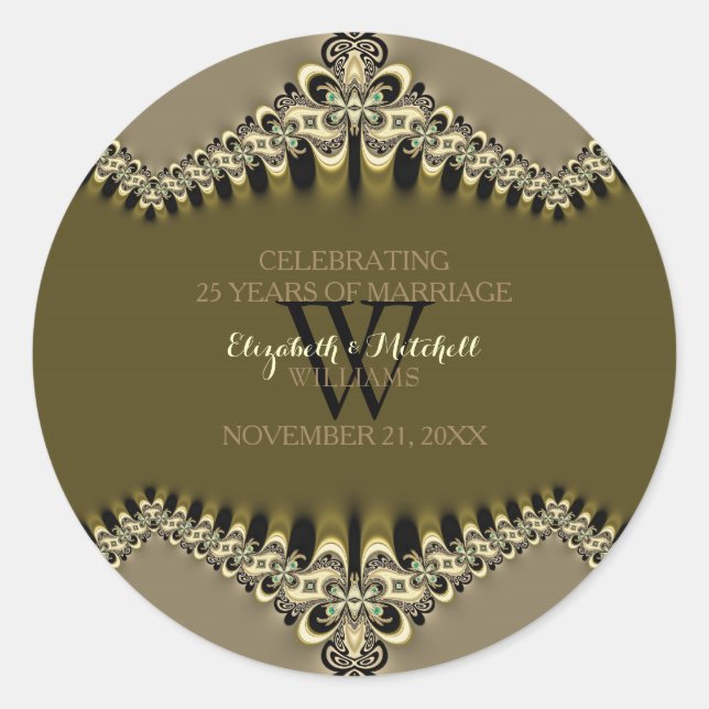 Adesivo Redondo Acontecimentos Especiais de Casamento com Locais M (Frente)