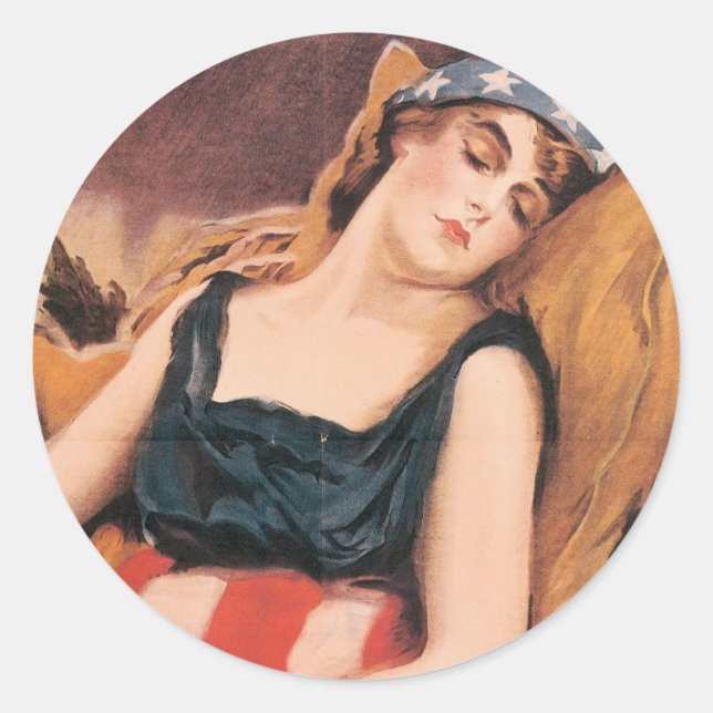 Adesivo Redondo Acordar Up America (Frente)